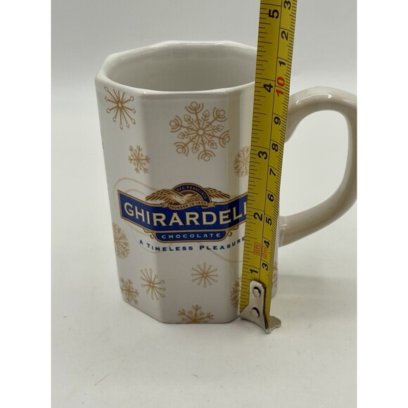 Classic Ghirardelli Coffee Mug / Cup Hot Chocolate Octagon-Shaped 10 oz 4" Tall - Picture 8 of 8